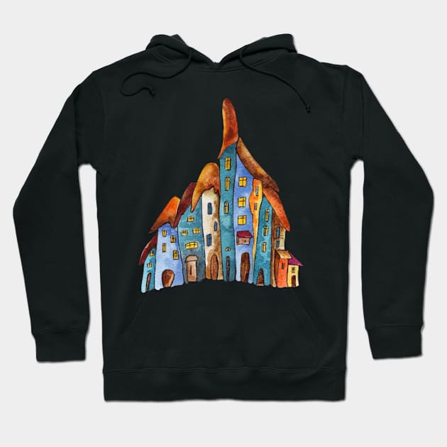 FAIRYTALE HOUSE WATERCOLOR Hoodie by ShamSahid